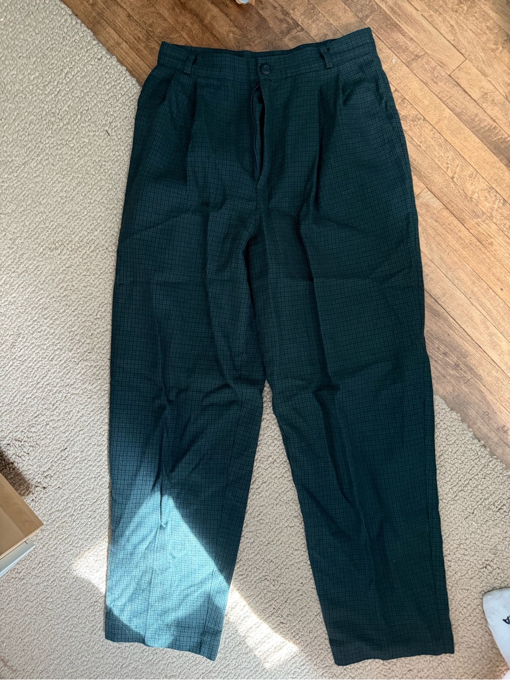 Vintage green checkered pants